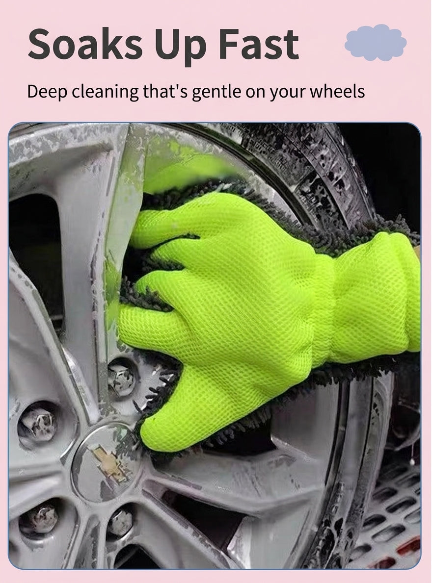 Car wash gloves, plush waterproof car towels, specialized car brushes, cleaning cloths, chenille wheel cleaning towels, wholesale