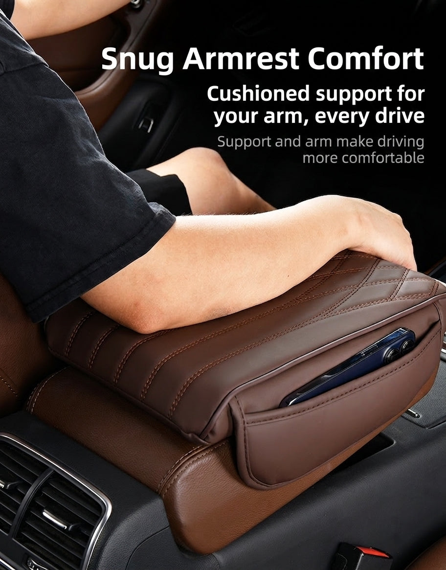 Manufacturer cross-border direct sales of dual-sided pocket-style car armrest box mats, universal hand and center height increasers