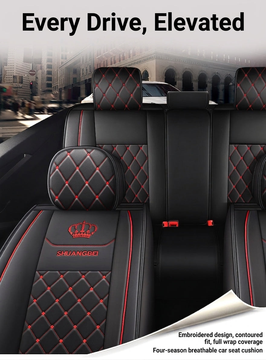 Cross-border new car seat cover, full leather full surrounding, four seasons universal cushion trolley seat cover special manufacturer wholesale
