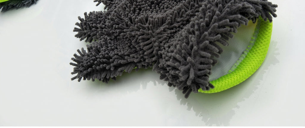Fride Rich Velvet Thickened Car Wash Gloves Housekeeping Cleaning Gloves Sandwich Mesh Hole Wipe Gloves