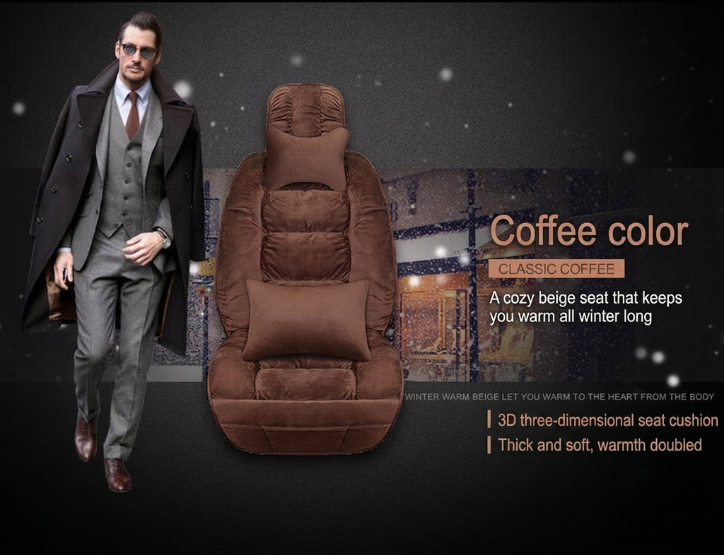 Winter short plush car seat cushion new winter car fleece seat cover universal down all-inclusive seat cushion wholesale