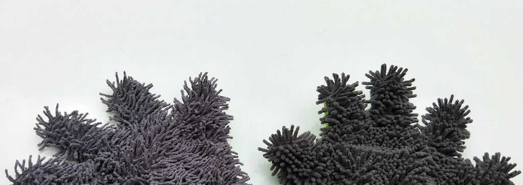 Fride Rich Velvet Thickened Car Wash Gloves Housekeeping Cleaning Gloves Sandwich Mesh Hole Wipe Gloves