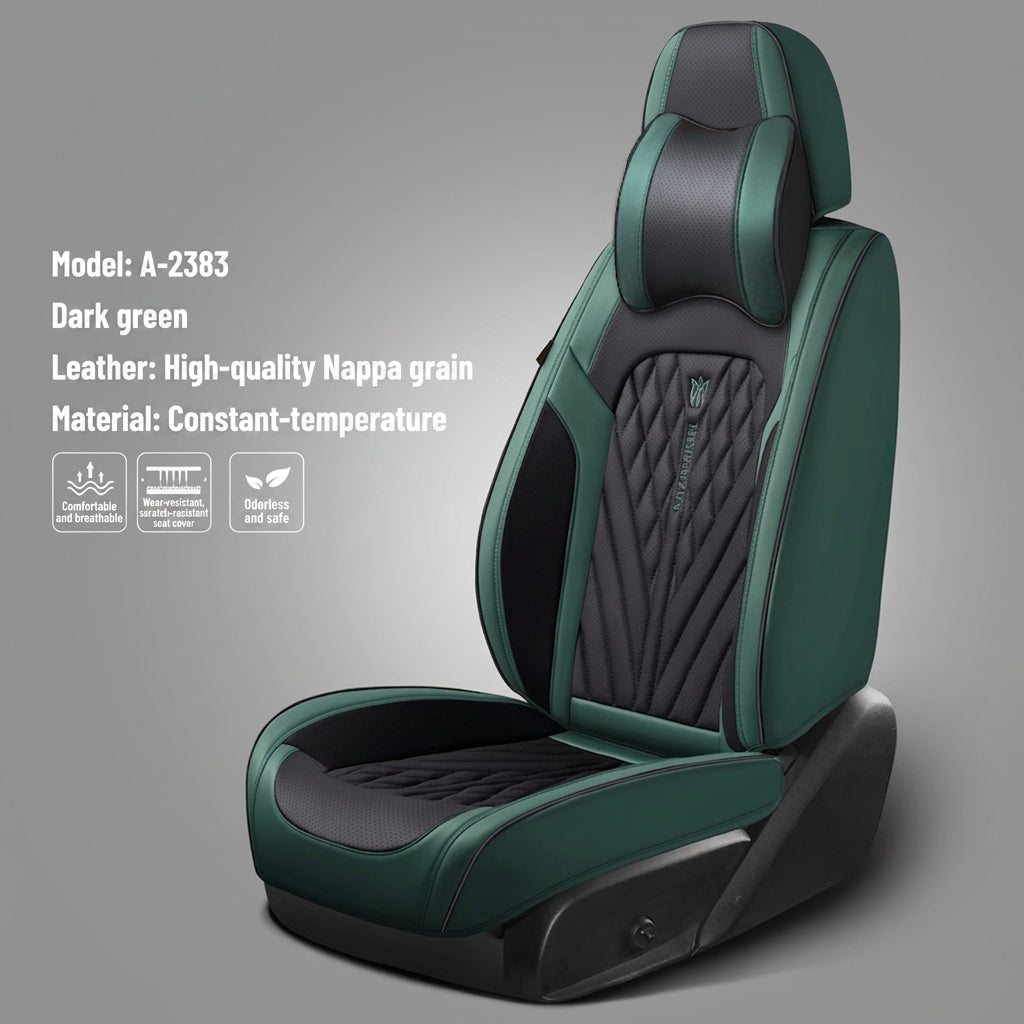 Car seat cushion Nappa leather breathable all-season universal seat cover, full-coverage high-end seat cushion car seat protective cover