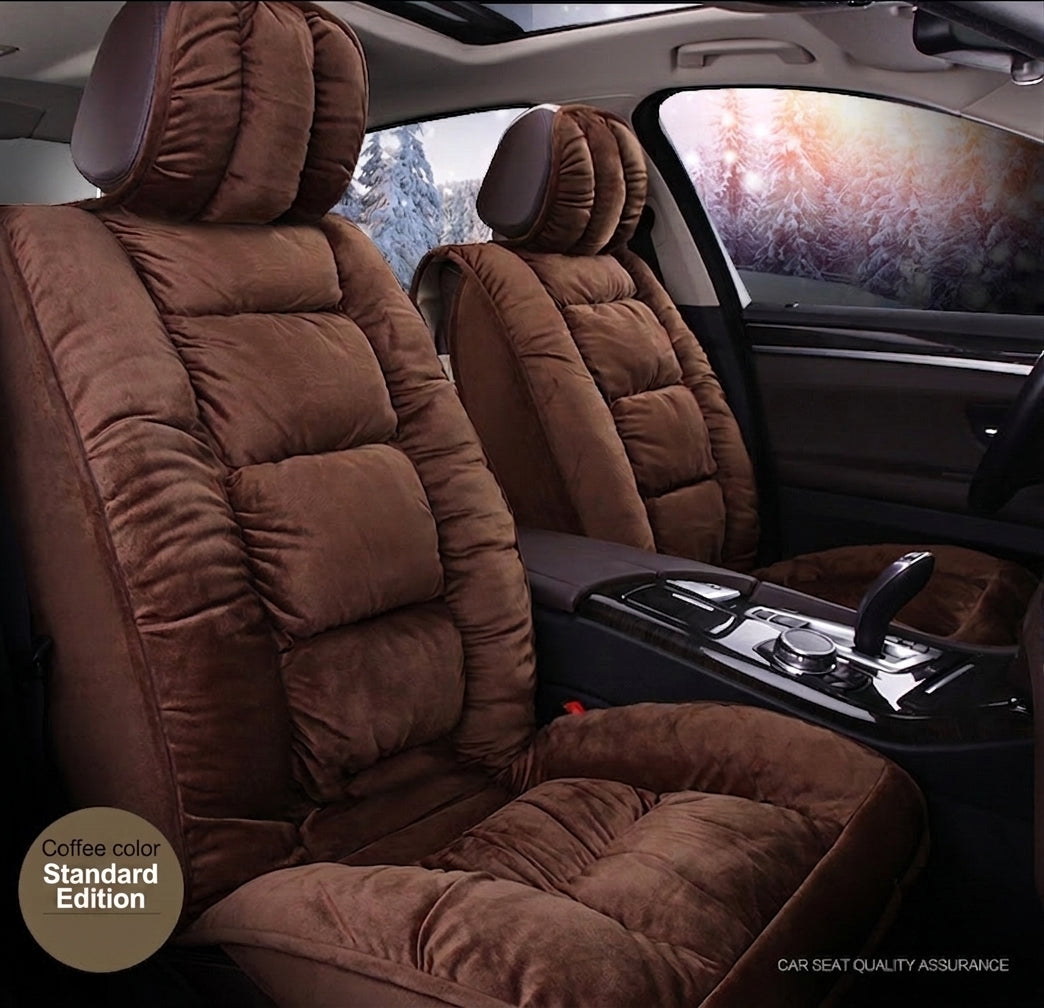 Winter short plush car seat cushion new winter car fleece seat cover universal down all-inclusive seat cushion wholesale