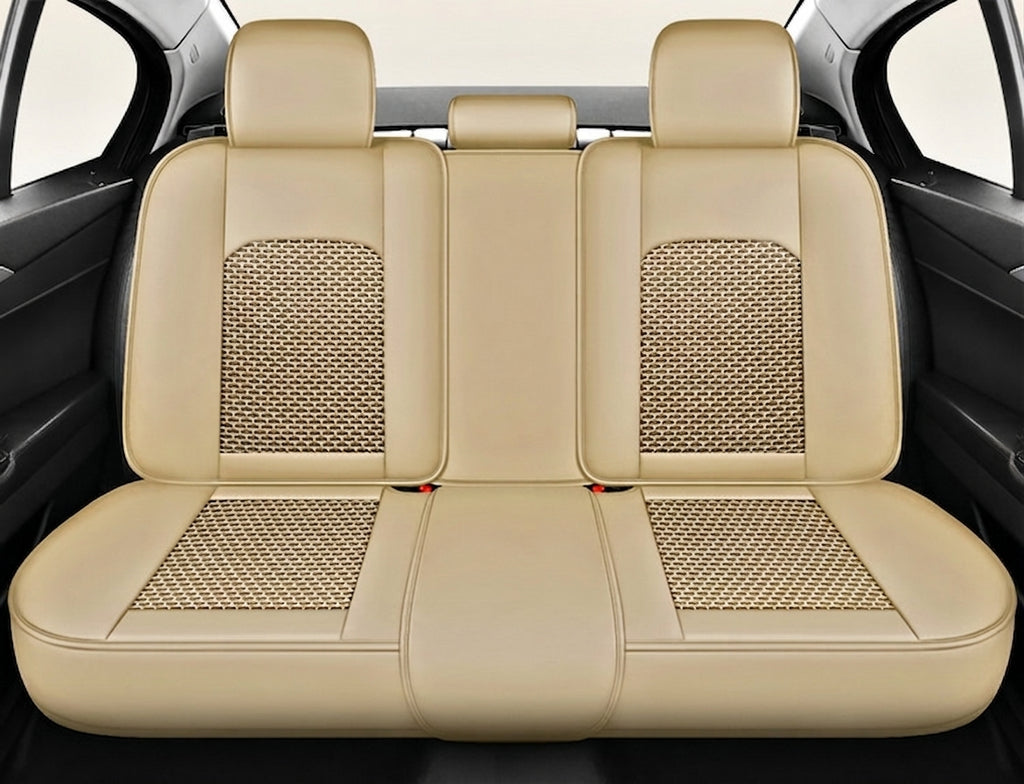 The 2025 new lumbar Napa leather ice silk car seat cushion is suitable for all seasons