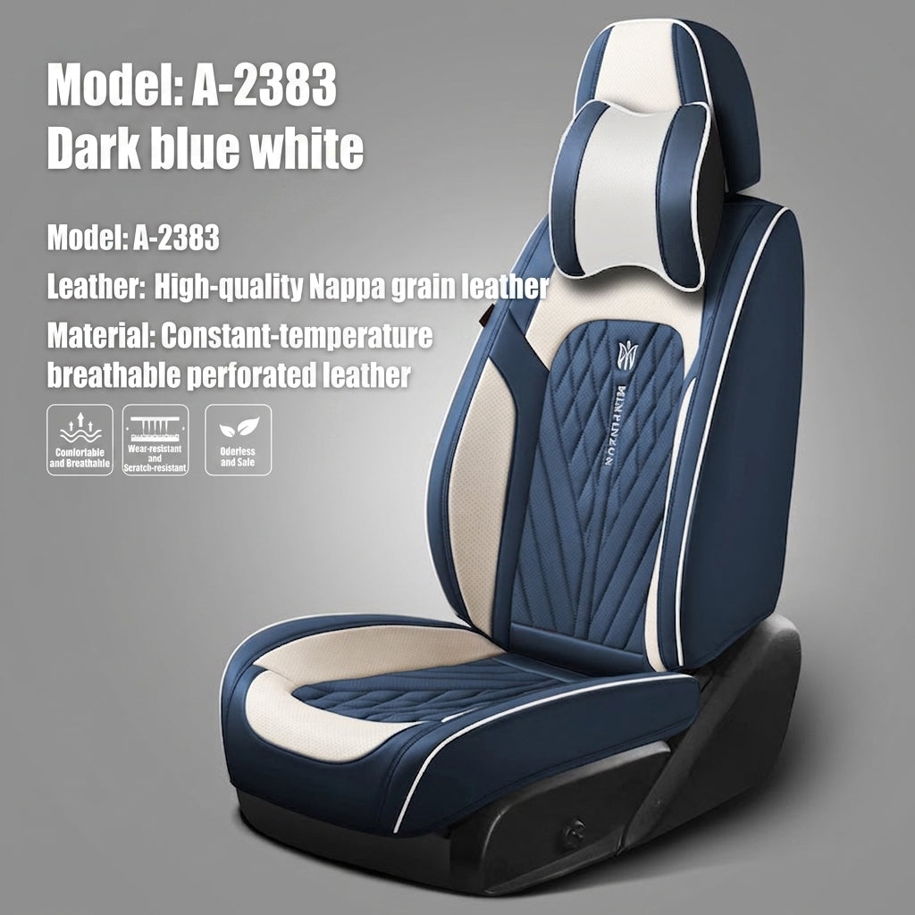 Car seat cushion Nappa leather breathable all-season universal seat cover, full-coverage high-end seat cushion car seat protective cover