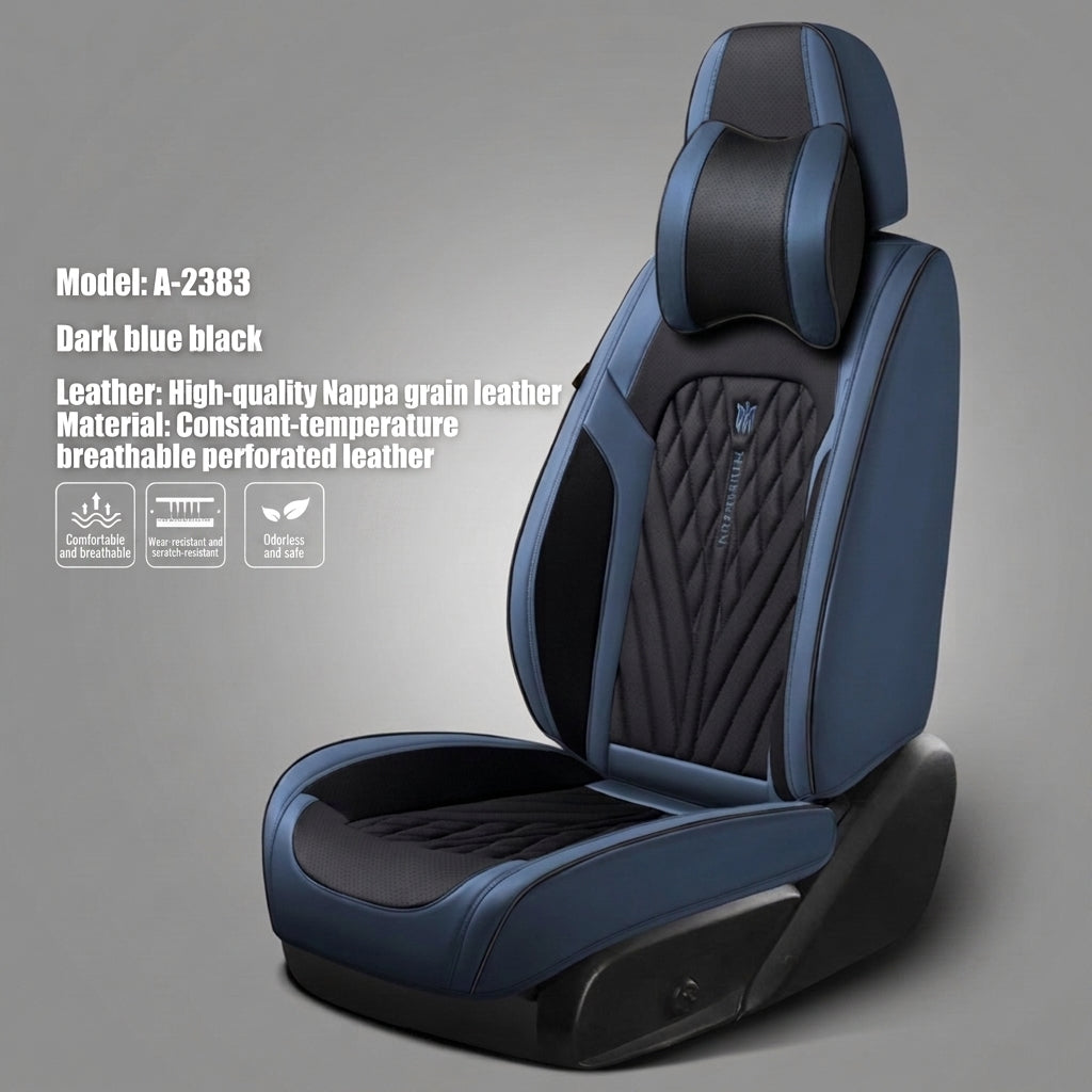 Car seat cushion Nappa leather breathable all-season universal seat cover, full-coverage high-end seat cushion car seat protective cover