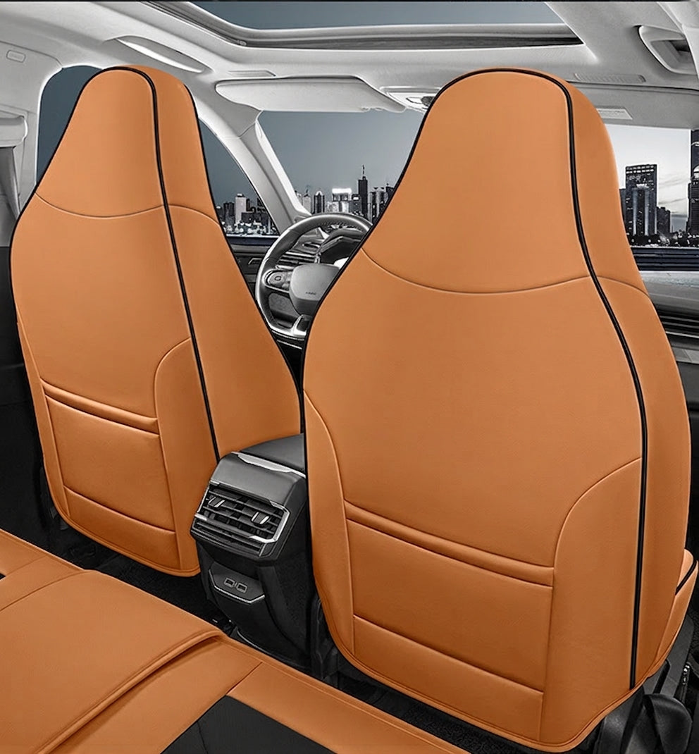 3D Nappa leather car full-coverage integrated headrest cover, all-season universal sports seat cover, leather seat cushion manufacturer wholesale