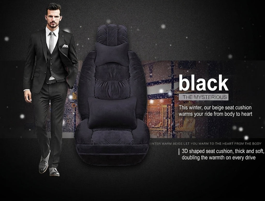 Winter short plush car seat cushion new winter car fleece seat cover universal down all-inclusive seat cushion wholesale