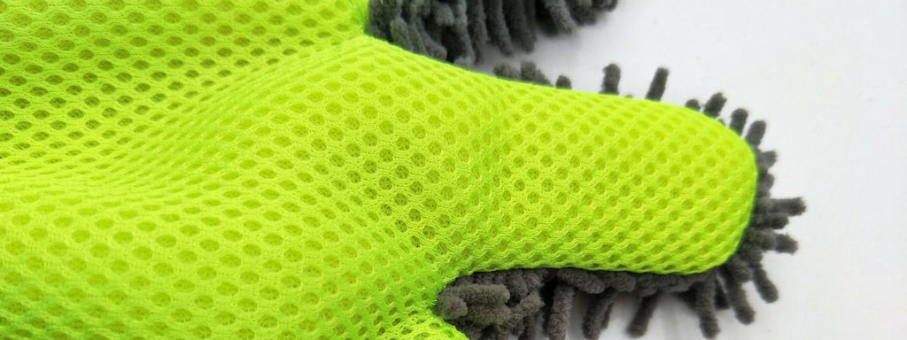 Fride Rich Velvet Thickened Car Wash Gloves Housekeeping Cleaning Gloves Sandwich Mesh Hole Wipe Gloves
