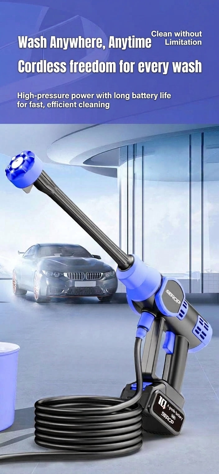 Brushless electric car wash high-pressure water gun, multifunctional handheld portable car wash washer, water nozzle for household plant watering