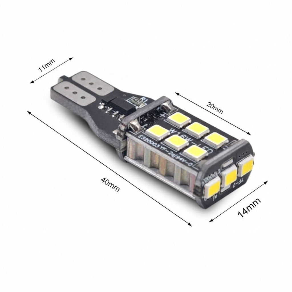 Decoding car led bulb Canbus W16W T15 2835 15SMD led turn signal reversing light