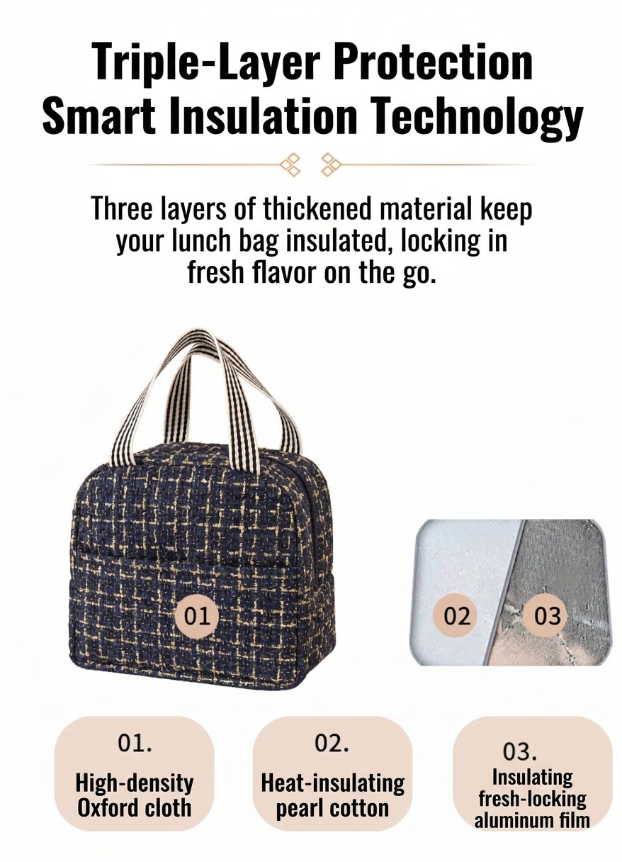 Insulated Lunch Box Bag, Large Capacity