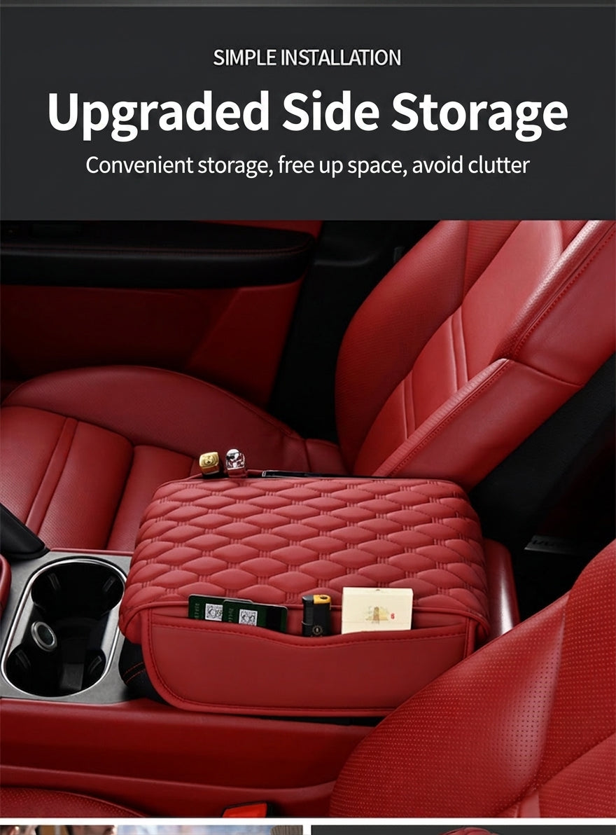 Manufacturer cross-border car armrest box height pad, car goods, double-sided practical storage bag, memory foam armrest box pad