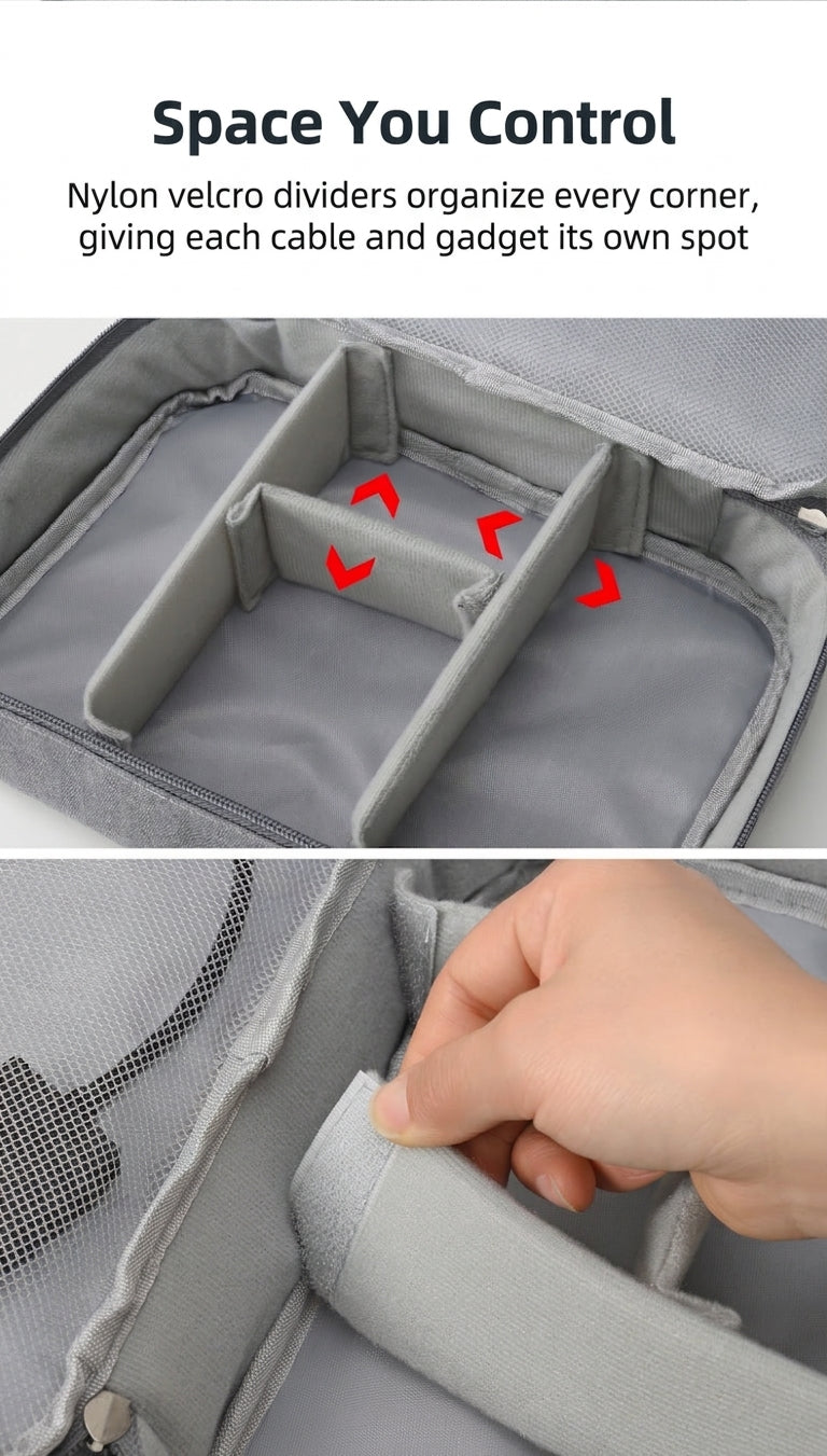 Travel Cable Storage Organizer Bag, Waterproof