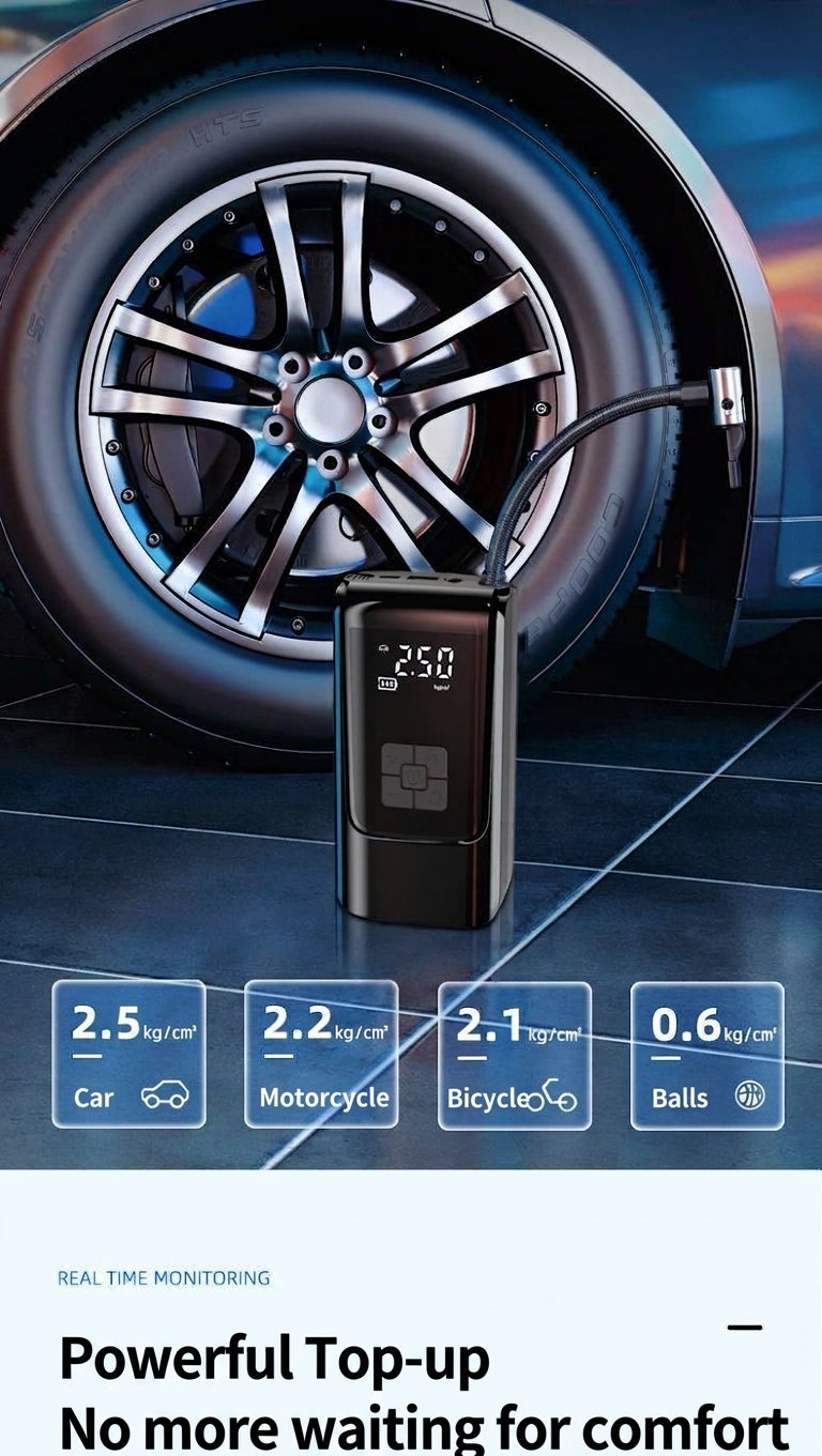 [Kuangjin Exclusive] Portable car, off-road vehicle, bicycle, onboard air pump, wireless dual-mode air pump