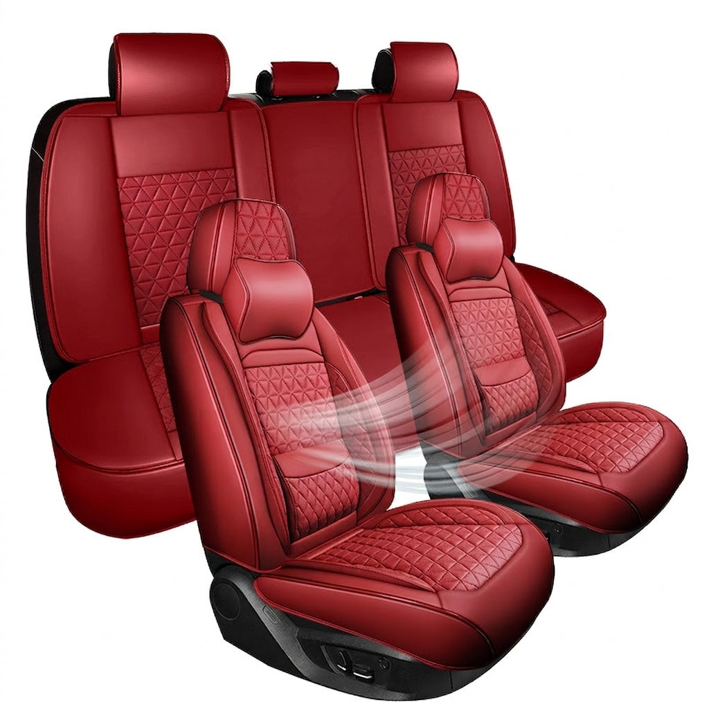 2025 new all-leather fixed lumbar wing Nappa leather car cushion all-season universal full-enveloping seat cover