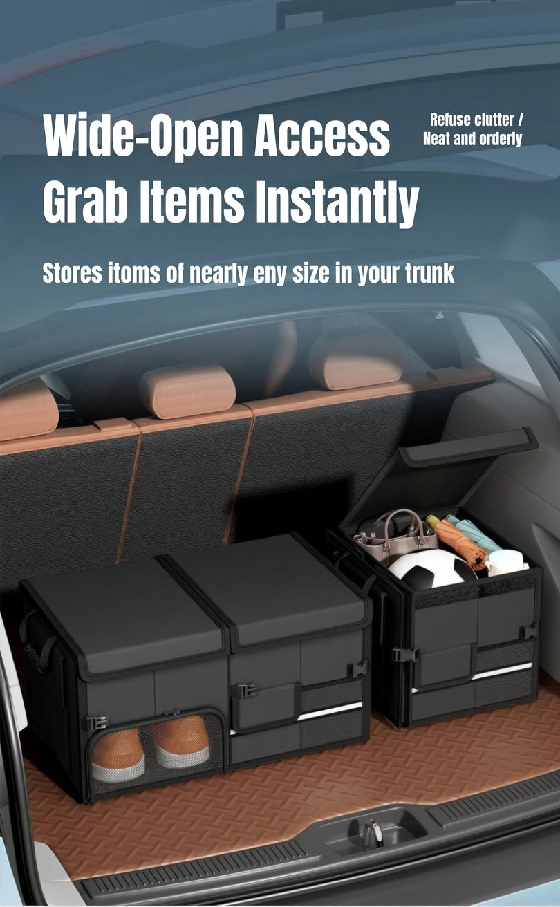 Car storage boxes can be folded and stored, practical multifunctional trunk storage boxes for cars, wholesale
