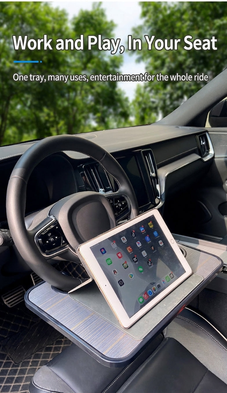 Multifunctional Car Dinner Plate, Steering Wheel, Laptop Stand, Car Dinner Tray Storage Rack, Car Computer Table Tray