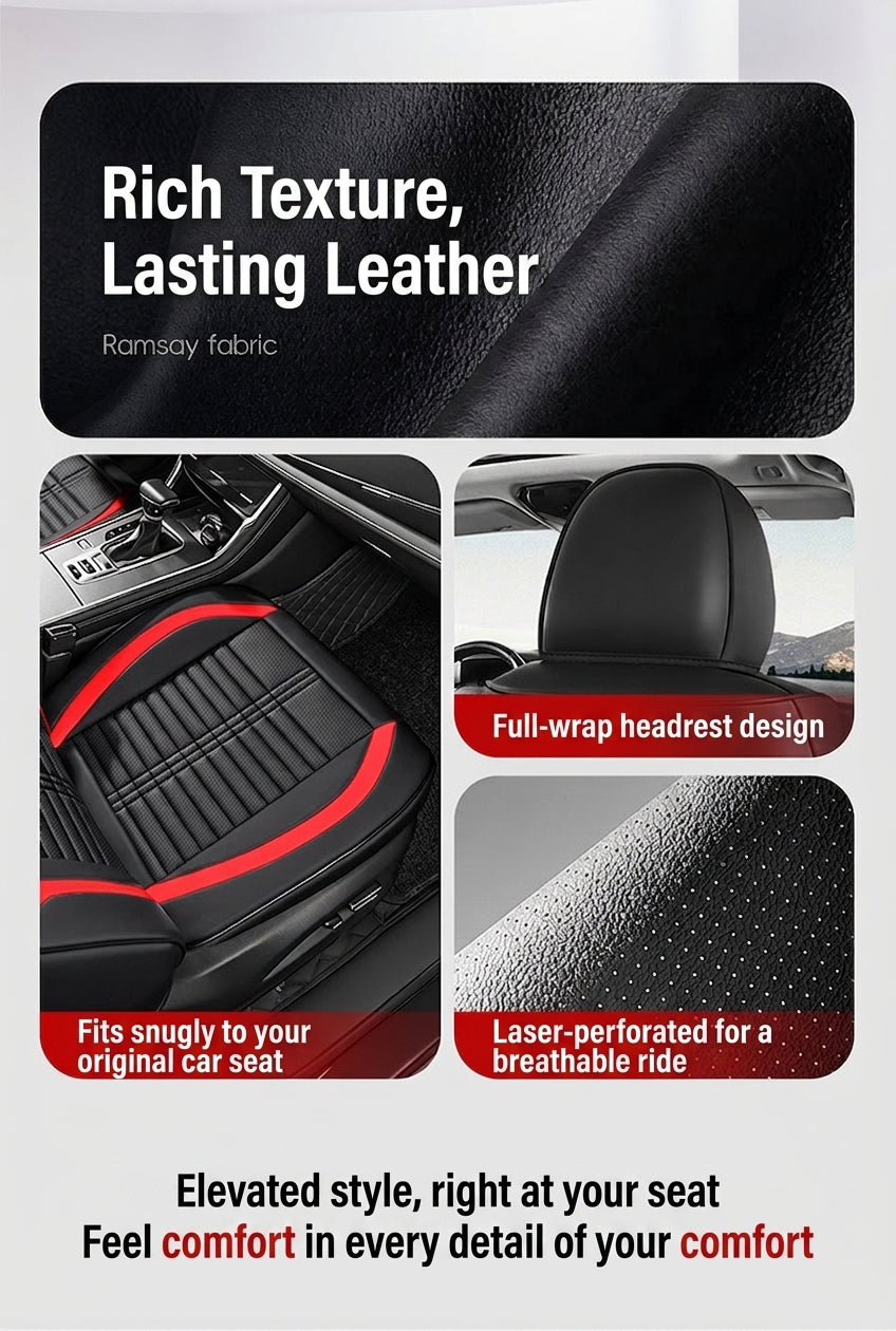 Cross-border car seat cushions with a light luxury, premium feel, all-around car seat cushions, all-season universal, simple, breathable, stain-resistant, and stain-resistant