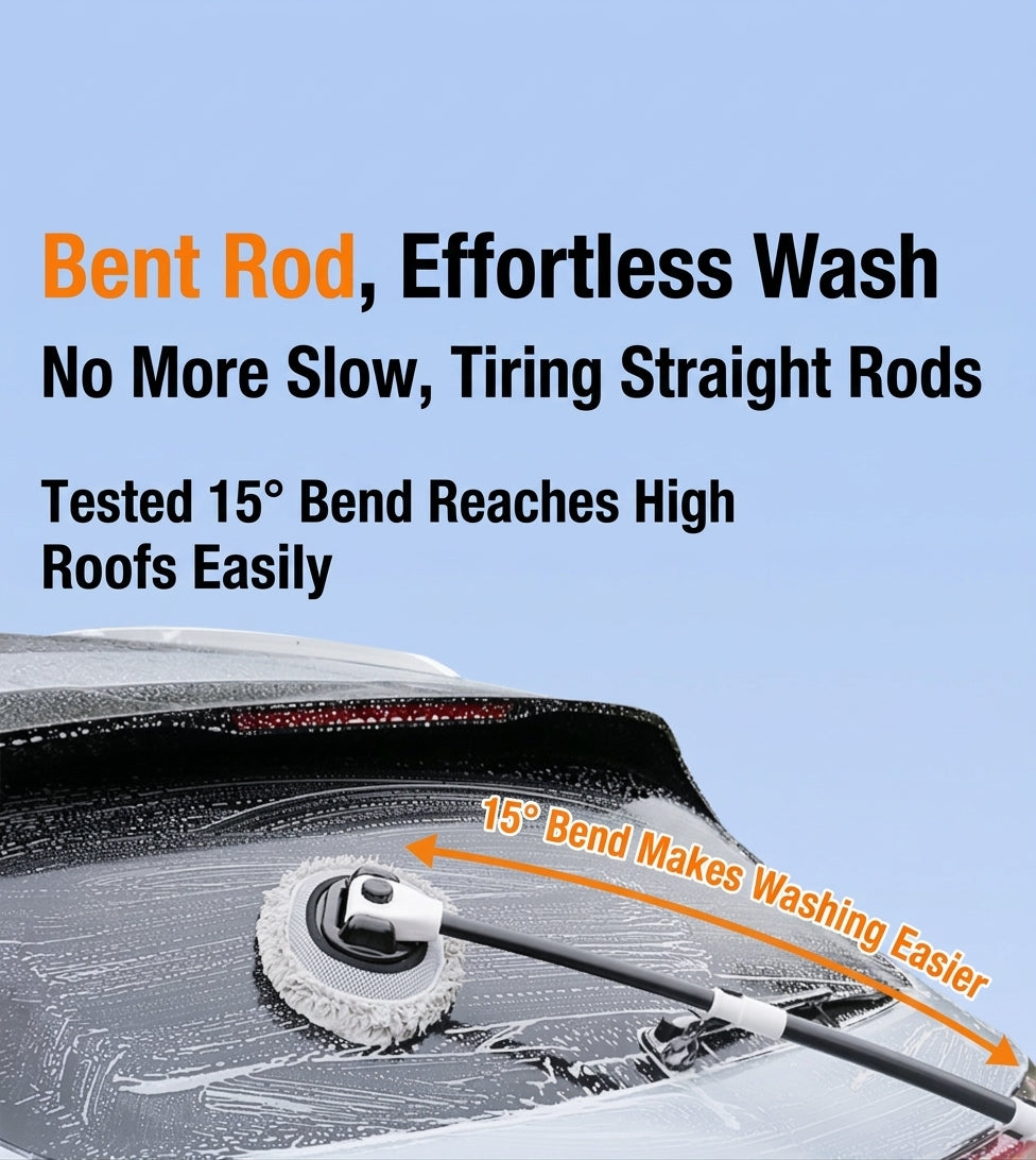 Car Wash Mop with Retractable Bending Rod