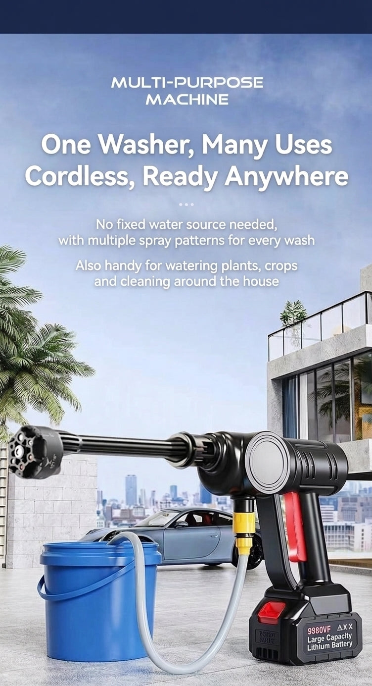 Car water gun car wash machine, car wash gun car wash lithium battery washer, car wash pump, high-pressure, high-power rechargeable type