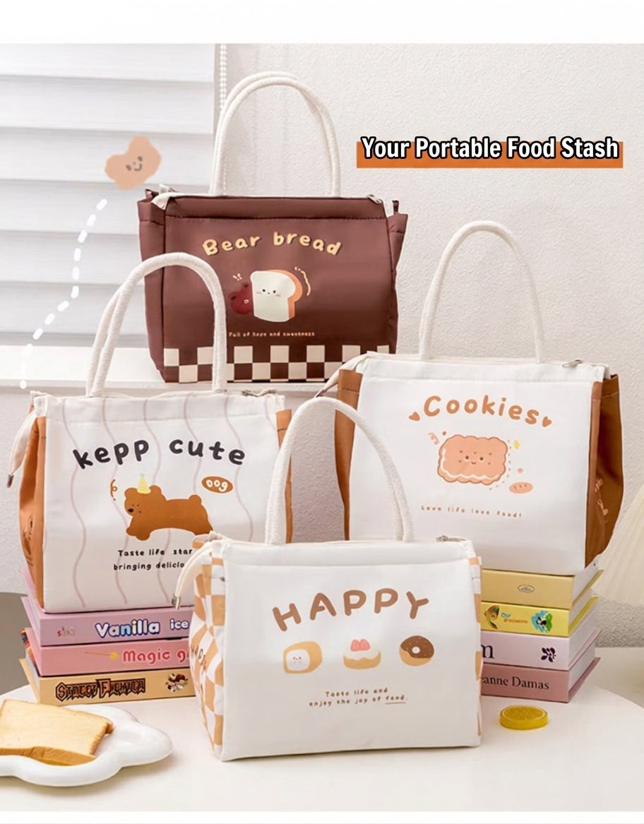 Insulated Lunch Bag, Large-Capacity Handheld