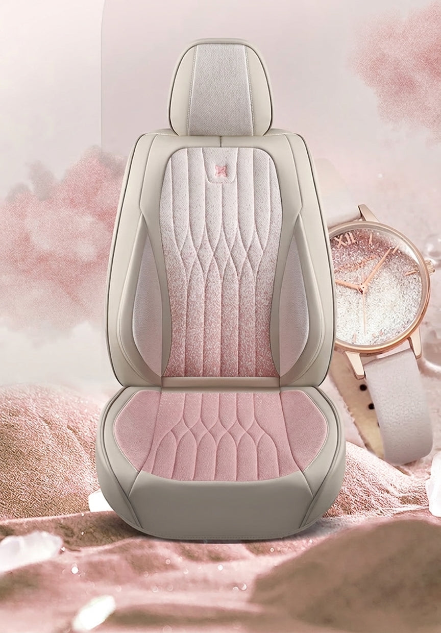 Car seat cushion linen fabric art all-inclusive all-season universal goddess seat cushion 2026 new model interior breathable seat cover wholesale