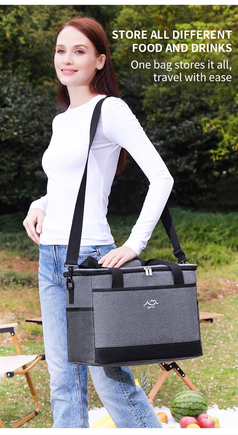 Insulated Cooler Bag, Portable Cold Storage