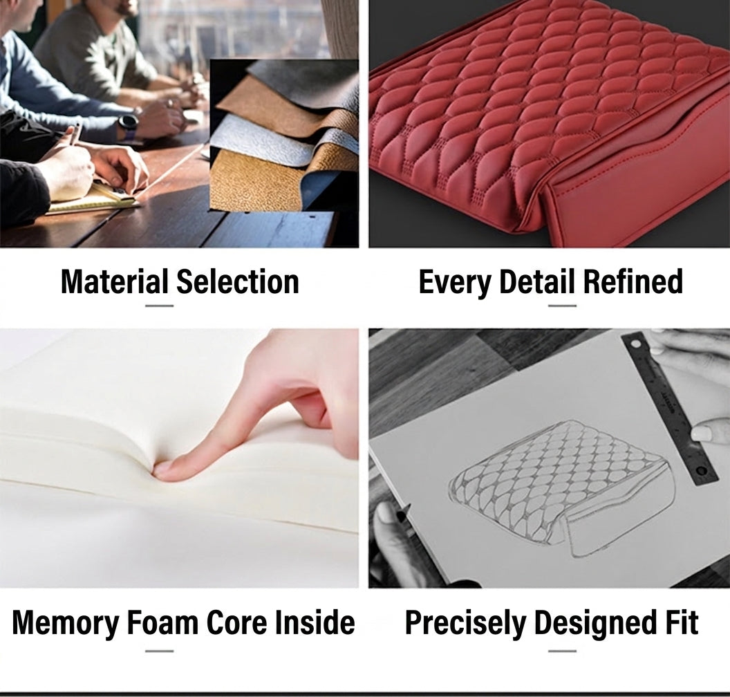 Manufacturer cross-border car armrest box height pad, car goods, double-sided practical storage bag, memory foam armrest box pad