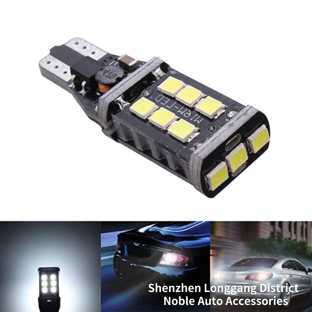 Decoding car led bulb Canbus W16W T15 2835 15SMD led turn signal reversing light
