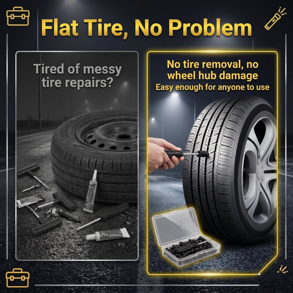 Tire Repair Rubber Nails Kit - Universal Fit