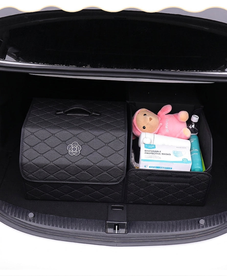 Car trunk storage box, car tail box, camellia car, good things, sorting storage box, multi-functional storage girl