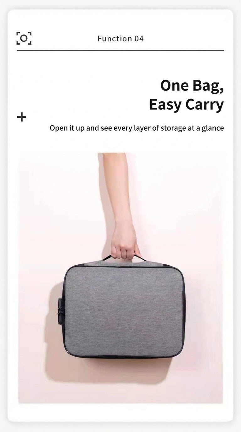 Document Storage Bag, Large Capacity File Organizer