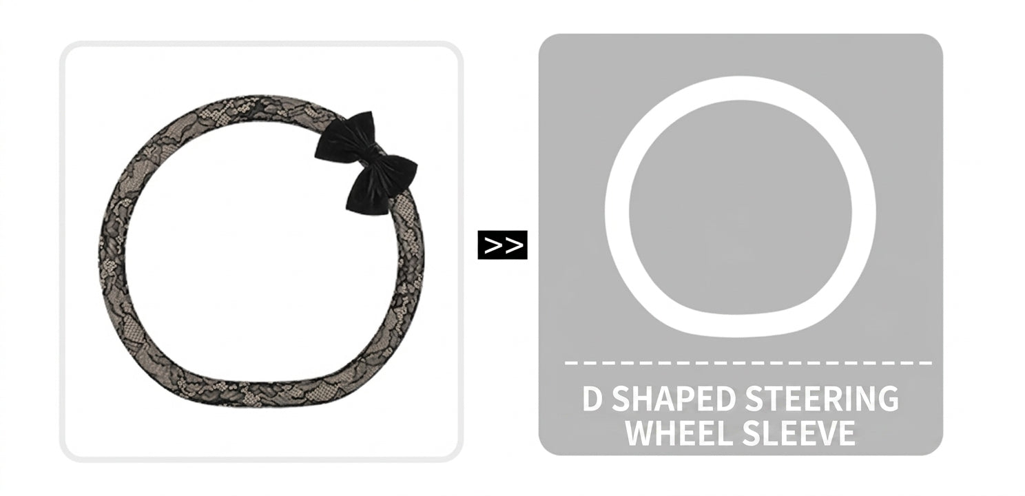 Lace car steering wheel cover, anti-slip decoration, all-season universal one-piece dropshipping, cross-border e-commerce trending sporty style