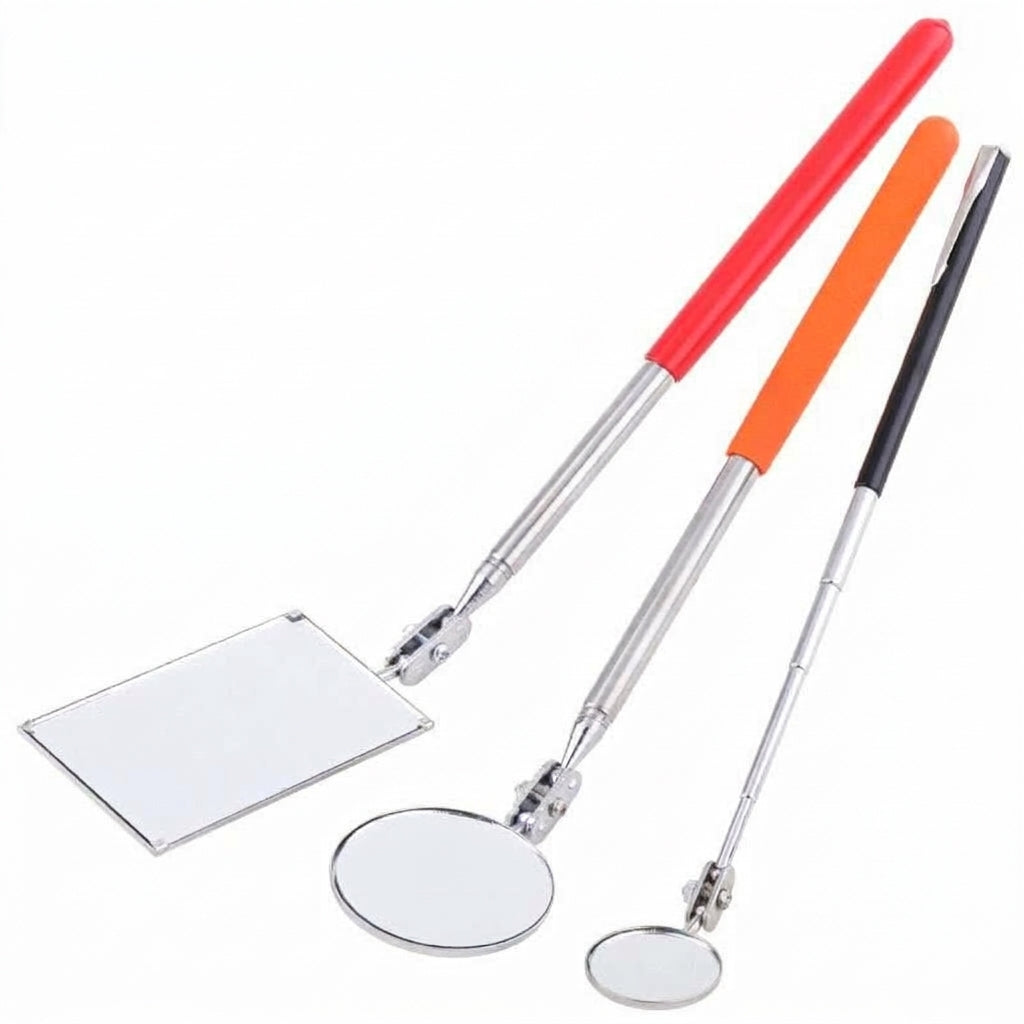 Universal telescopic folding inspection mirror, car bottom inspection mirror, chassis mirror, pipe endoscope, and automotive chassis mirror