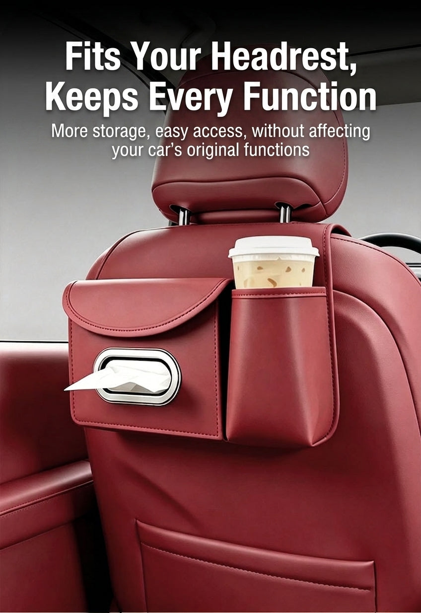 Multifunctional storage bag for car seats, tissue boxes, car storage bags, hanging bags, water cup holders in the car