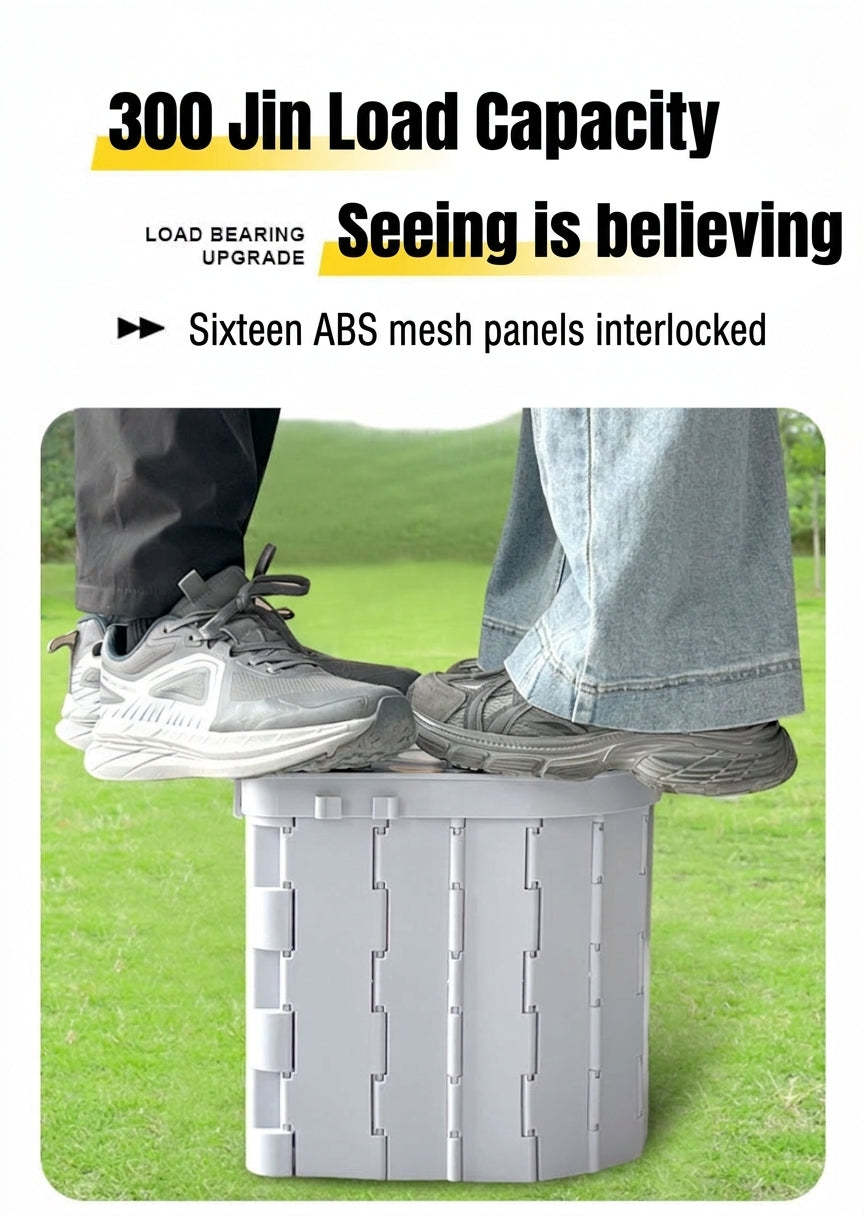 Portable Folding Toilet with Lid for Car Travel