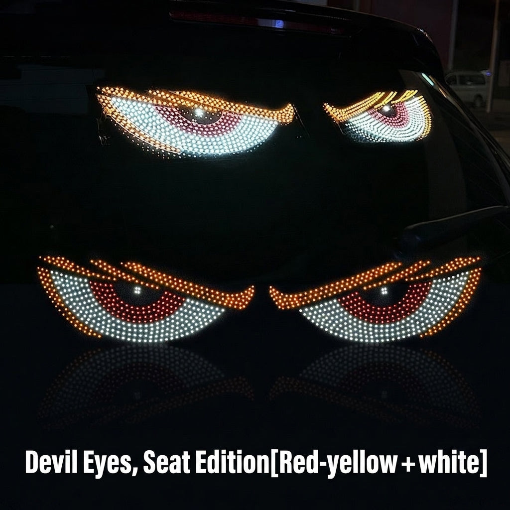 Best-selling automotive devil's eye LED lights, dynamic USB expression lights, LED display front and rear windshield car stickers