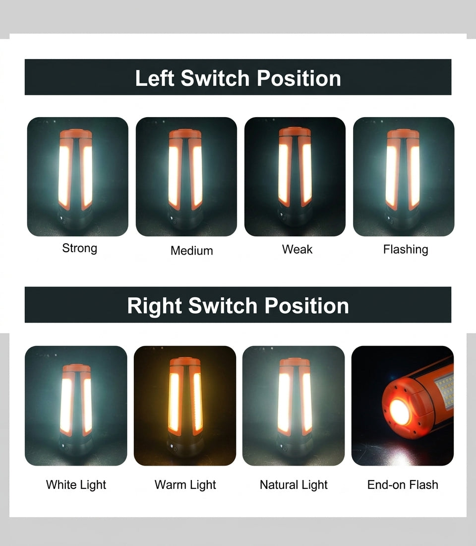Portable LED Camping Light with Magnetic Attachment