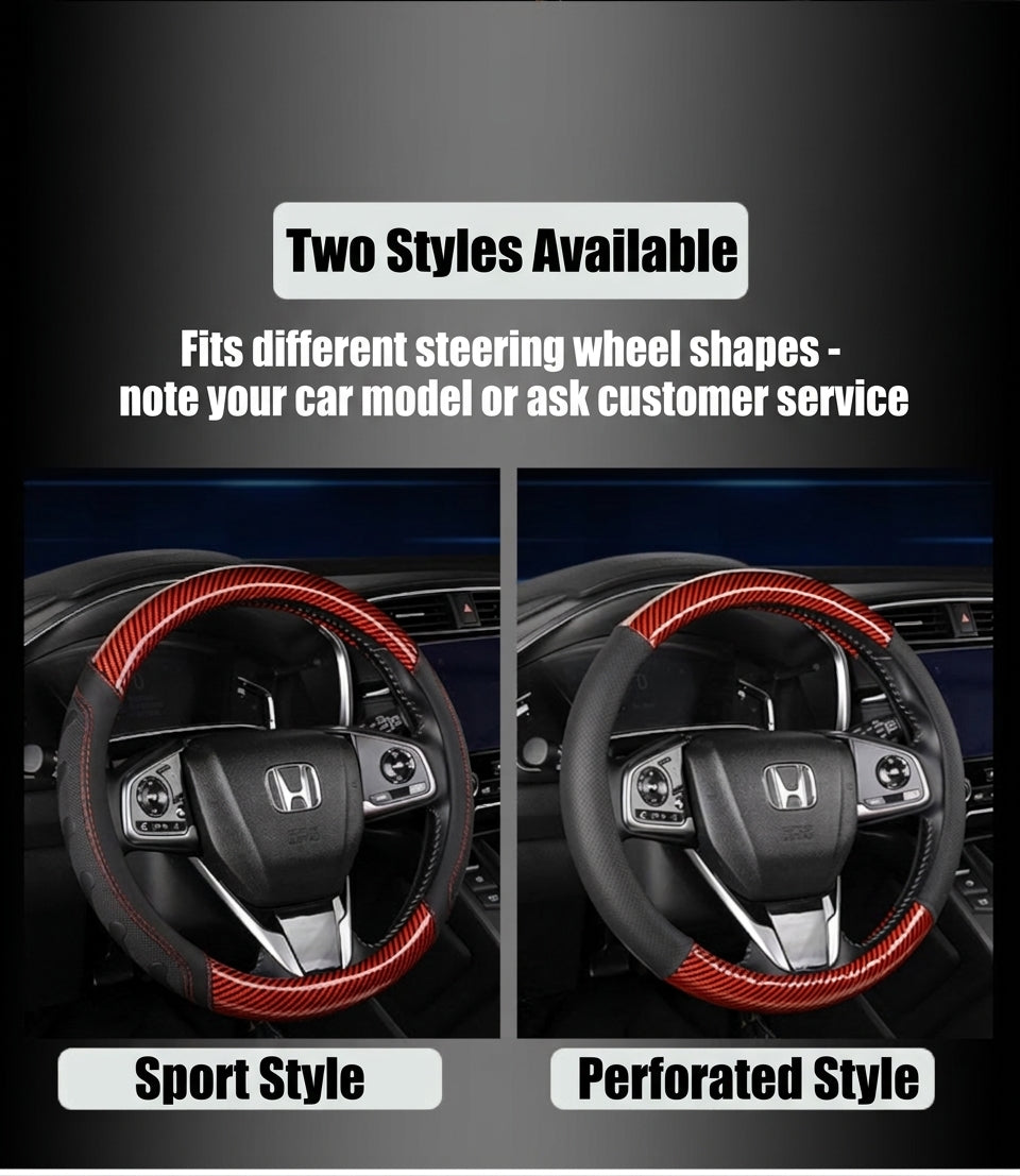 [Carbon Fiber] Car Steering Wheel Handle Sleeve, All-Season Universal, Non-slip, Wear-Resistant, Breathable New Model Dropshipping
