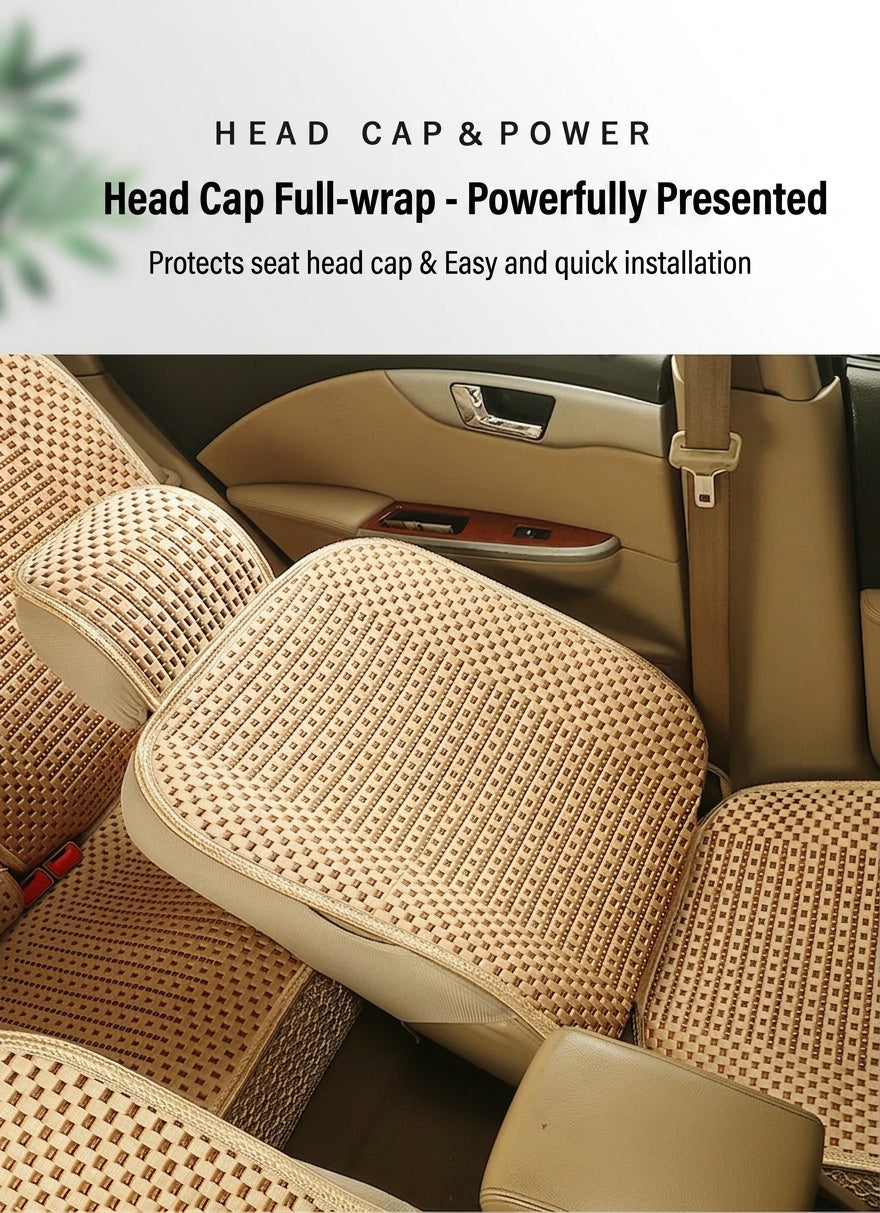 Car seat cushion all-season universal ice silk summer seat cushion full enveloping seat cover car interior seat cushion five seat cover cushion