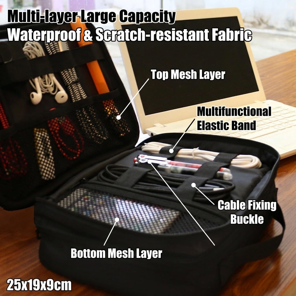 Car Accessory Storage Bag - Digital Cable Organizer