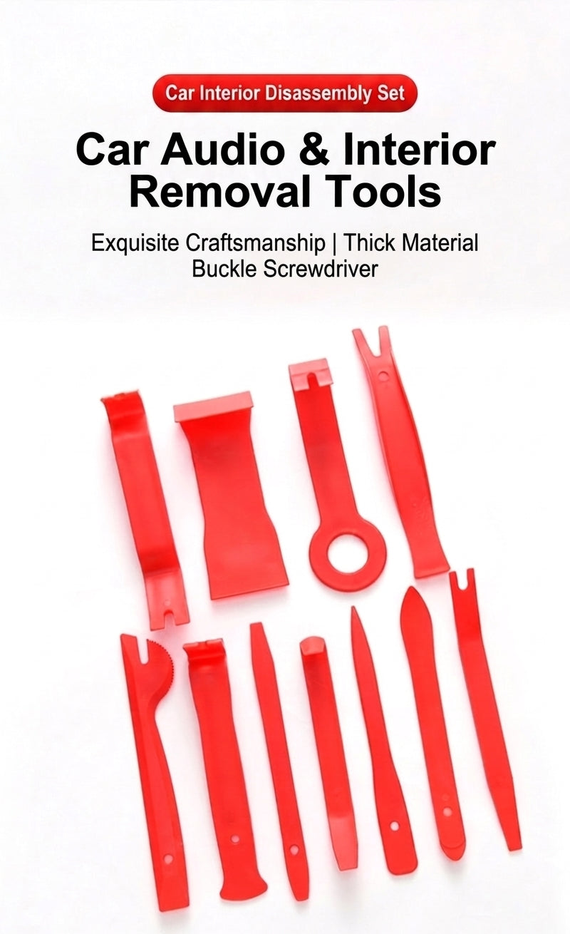Plastic rocker tool kit 11-piece set: crowbar, car disassembly and disassembly tools, car audio modification and repair tools