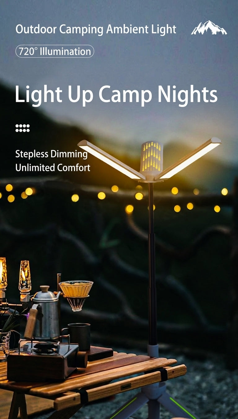 Camping Light with Telescopic Stand - Retractable