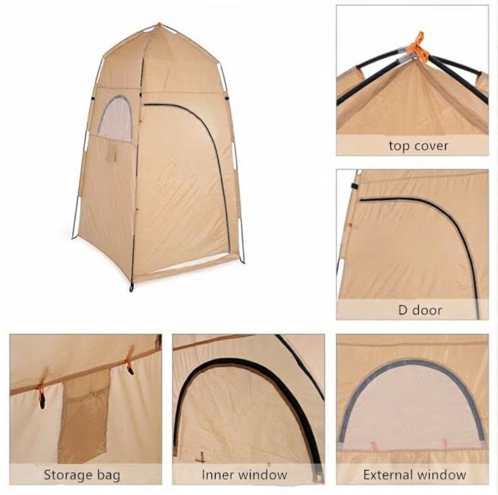 The new changing tent is portable for bathing, birdwatching, fishing, toilet guard, and portable warmth, preventing light leakage
