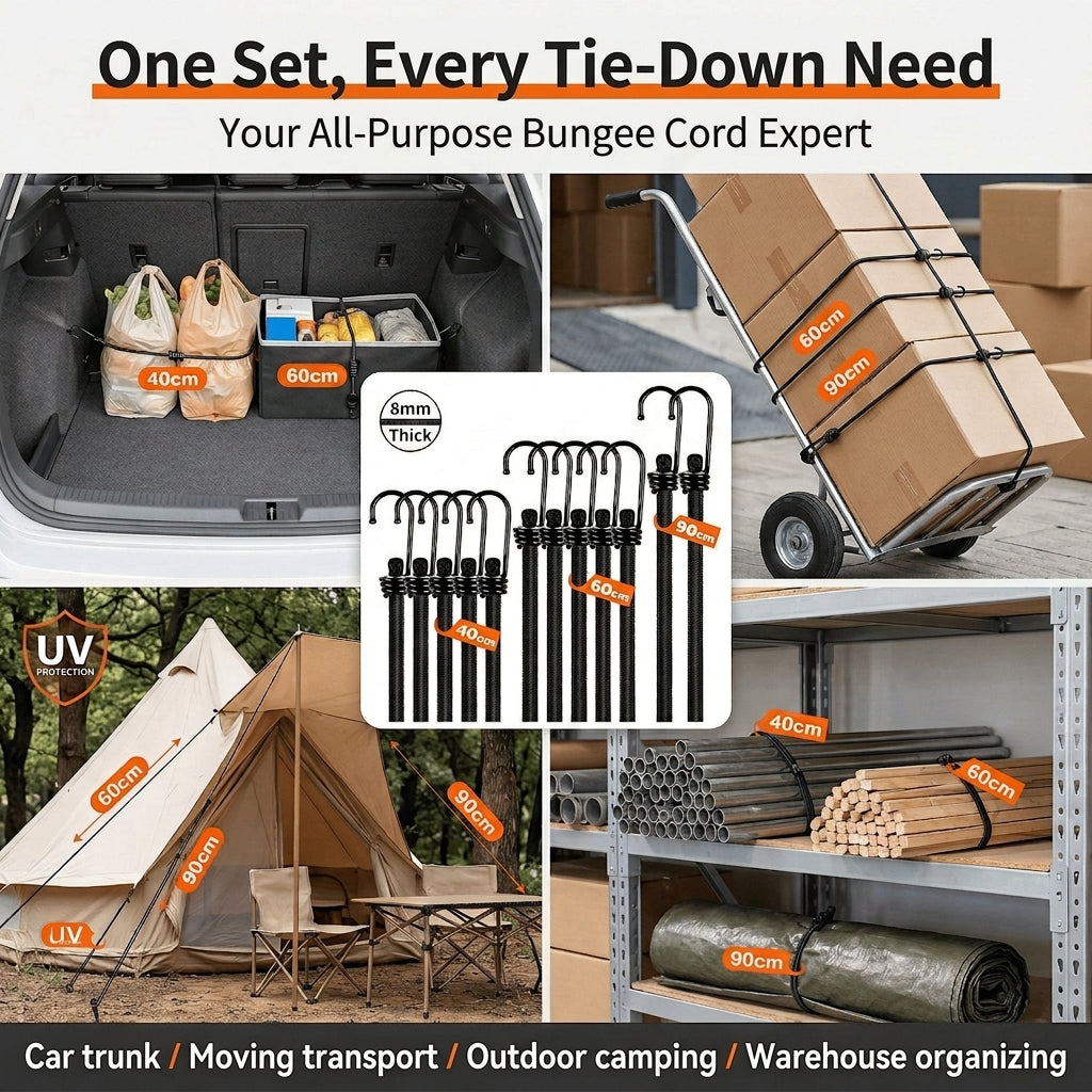 Cargo Strapping Ropes, Elastic Bungee Cords