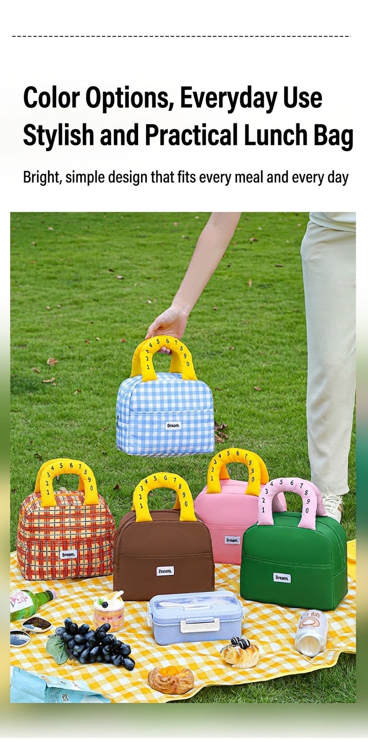 Insulated Lunch Box Bag, Portable Large Capacity