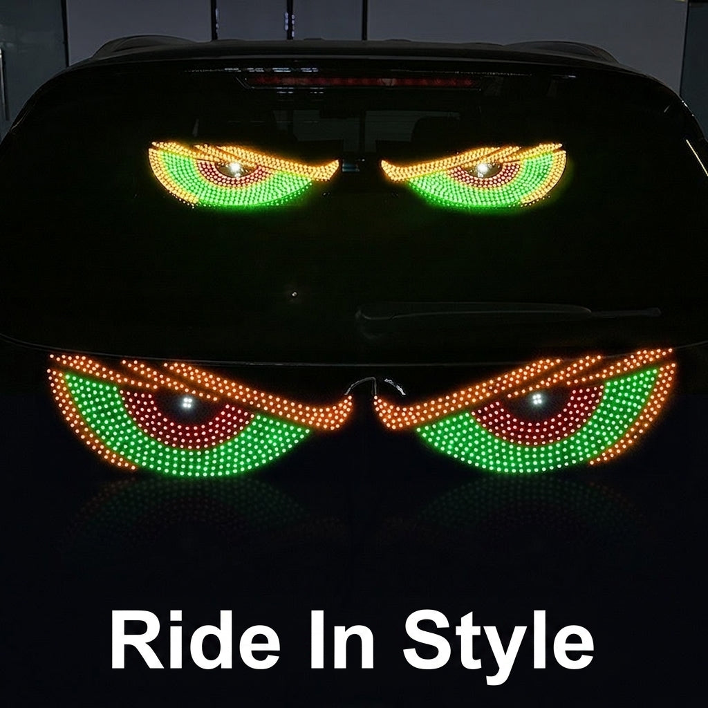 Best-selling automotive devil's eye LED lights, dynamic USB expression lights, LED display front and rear windshield car stickers