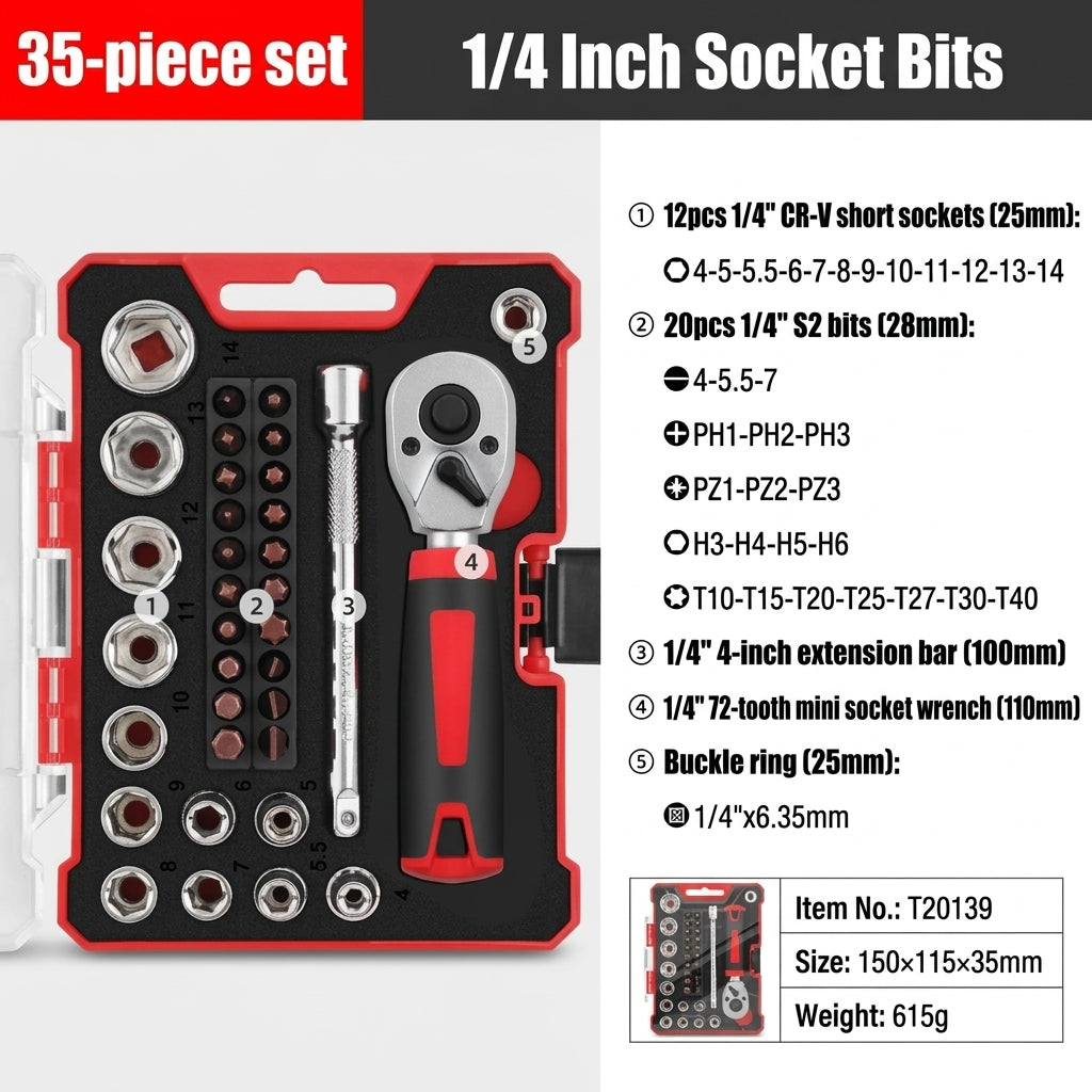 48-piece socket bit toolbox, electric drill, electric screwdriver socket box Phillips screwdriver bit
